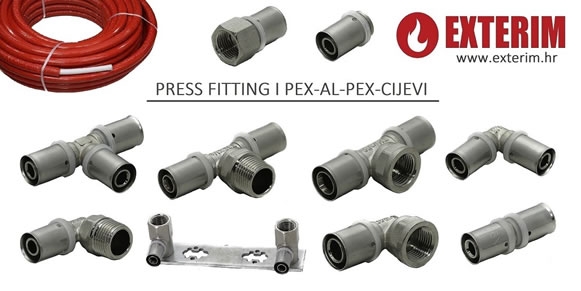 Press fitting i Pex-al-pex-cijevi za instalacije vodovoda pitke vode, komprimiranog zraka i navodnjavanja