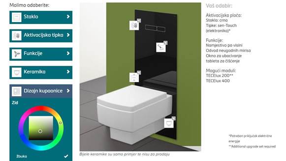 Potpuno novi doživljaj kupaonice uz TECElux konfigurator za WC školjke