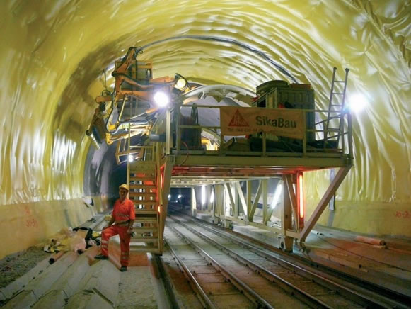 Najsuvremenija Sika tehnologija u Gotthard tunelu