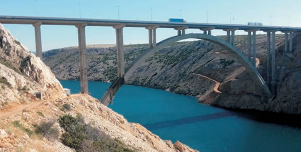 Maslenički most, Hrvatska - produljenje trajnost u izrazito agresivnom okolišu MAPEI proizvodima