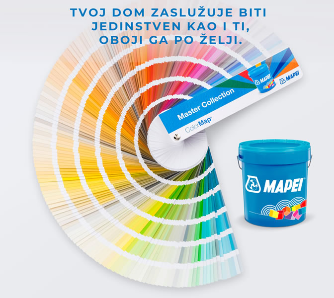 MASTER COLLECTION - ekskluzivna kolekcija 1002 originalne Mapei boje za unutarnje i vanjske površine
