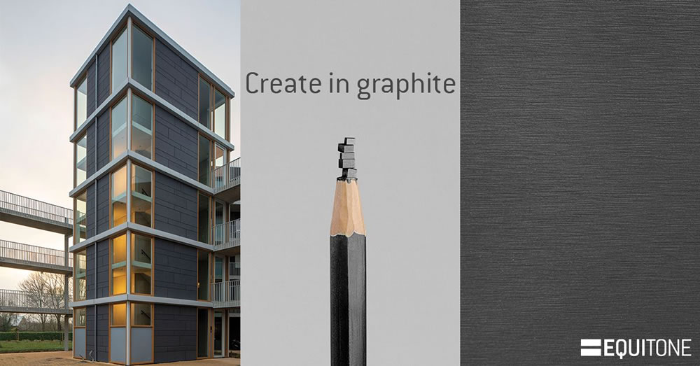 TE 85 Graphite - EQUITONE (tectiva) linija vlaknocementnih ploča za ventilirane fasade