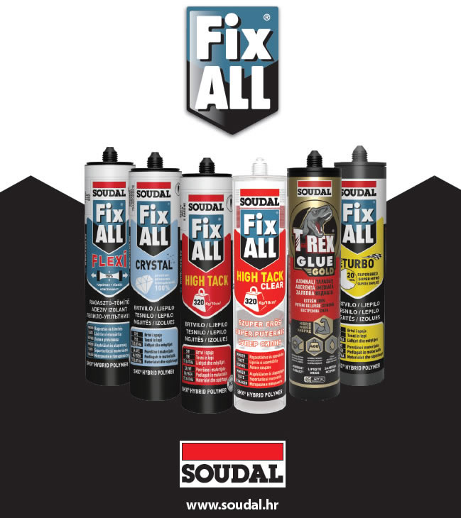 Soudal u znak proslave 30. obljetnice Fix ALL ljepila u ponudu dodaje nove inovativne proizvode