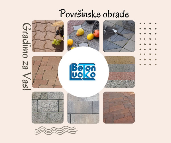 Površinske obrade opločnika Beton Lučko za projekte najrazličitijih tipova izvedbe