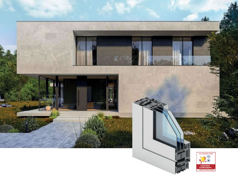 Suvremeni aluminijski sustav za izradu prozora s povećanom toplinskom izolacijom - GENESIS 90 (GP90)