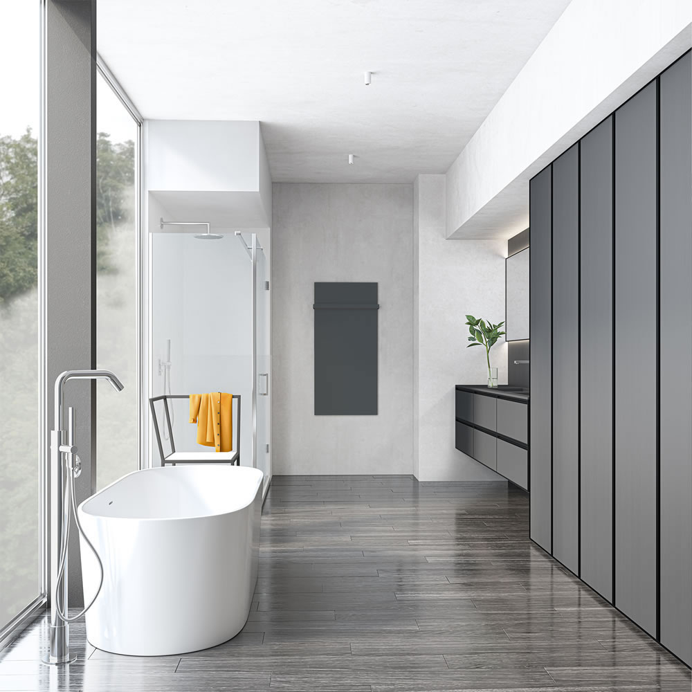 ETHERMA LAVA ® BATH 2.0 PURE infracrveni panel za grijanje sa držačem za ručnike