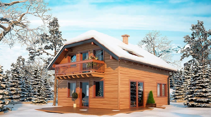 Montažna kuća katnica - vikendica