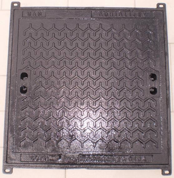 Kvadratni kanalizacijski poklopci 600X600, A15KN - B125KN (art. 205 - 206)