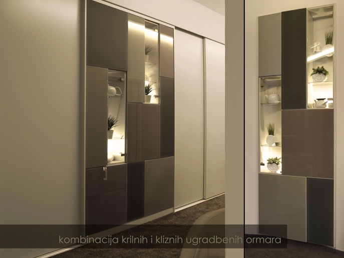 Mix&amp;Match - kombinacija kliznih i krilnih ugradbenih ormara