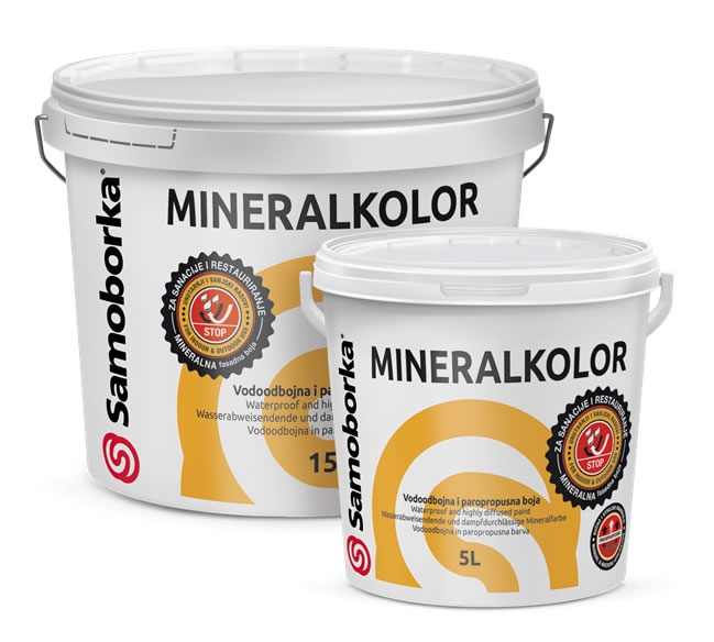 MINERALKOLOR - Mineralna vodoodbojna i paropropusna fasadna boja