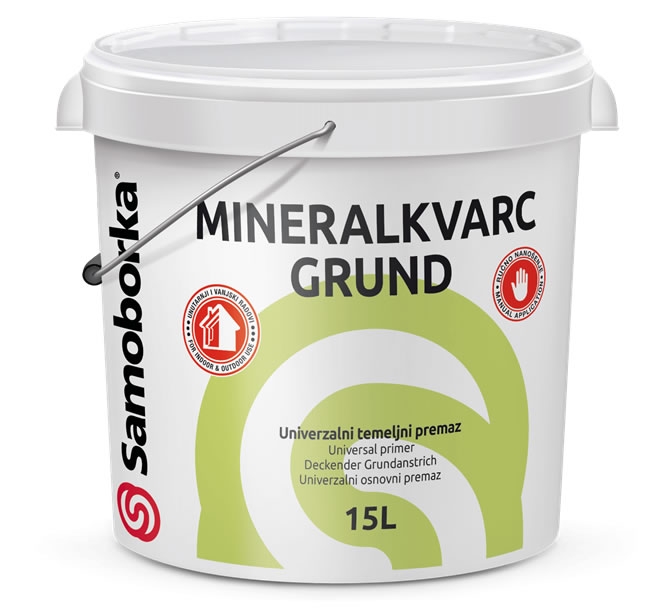 MINERALKVARC GRUND OBOJENI - Temeljni pokrivni premaz za impregnaciju podloge prije nanošenja obojenih žbuka