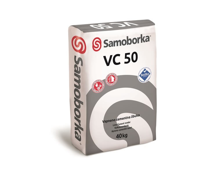 VC 50 - Vapneno cementna podložna vanjska strojna žbuka