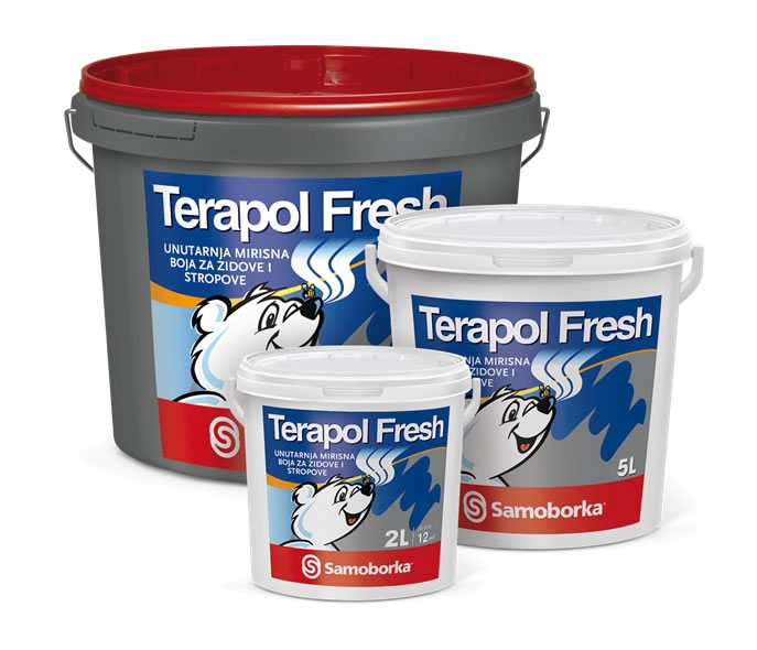 TERAPOL FRESH - Unutarnja disperzivna boja s fungicidnim dodatkom i osvježavajućim mirisom limuna