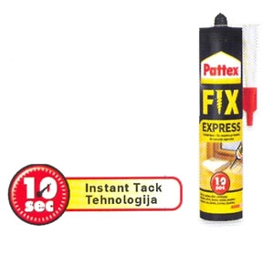 Pattex Express Fix - montažno ljepilo s trenutnim prianjanjem