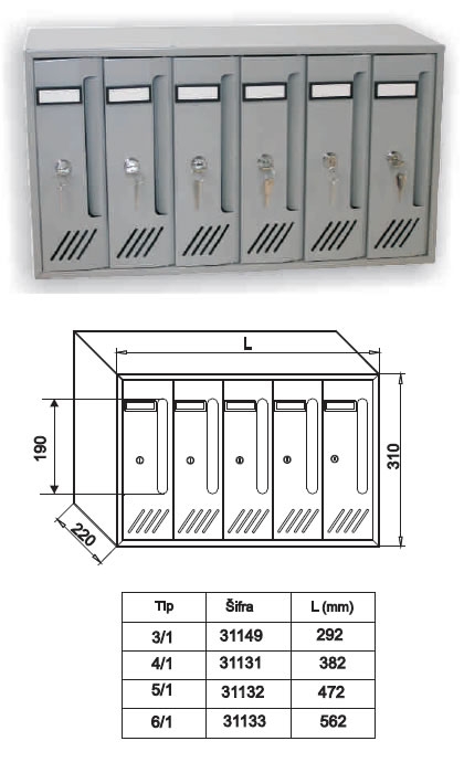 Poštanski ormarići - tip BOX