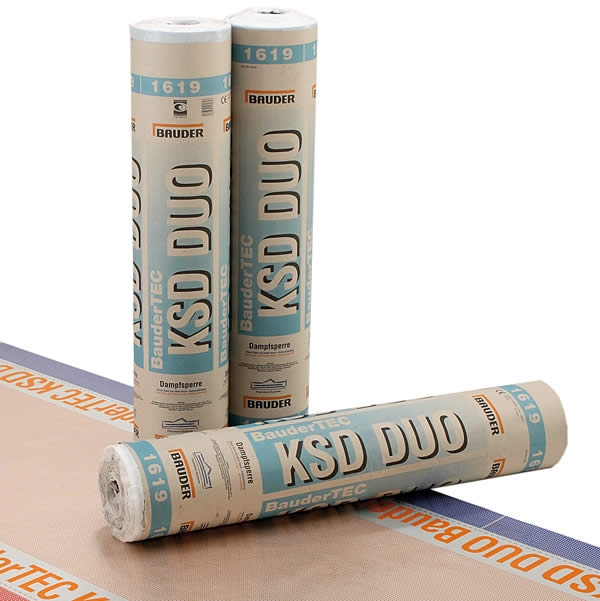 BauderTEC KSD DUO - Hladno samoljepljiva elastomerna bitumenska parna brana