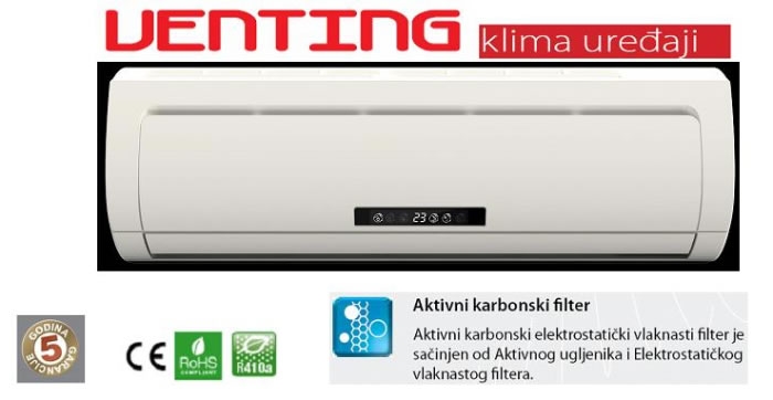 Zidni klima uređaj Venting - model HP12RA/HP18RA/HP24RB