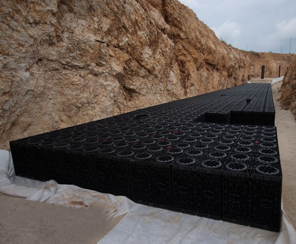 ACO Stormbrixx sustav plastičnih skladišnih blokova za zbrinjavanje oborinske vode