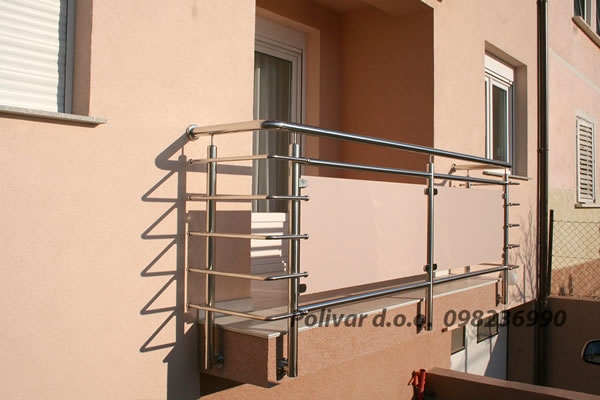 Inox balkonska ograda s ispunom