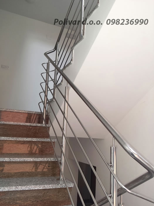 Inox unutarnja stubišna ograda 1