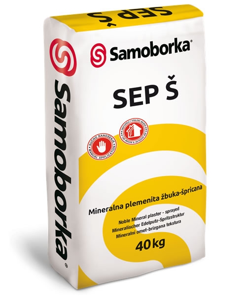 SEP Š (TERAMINERAL Š) - Tankoslojna mineralna žbuka prskane teksture