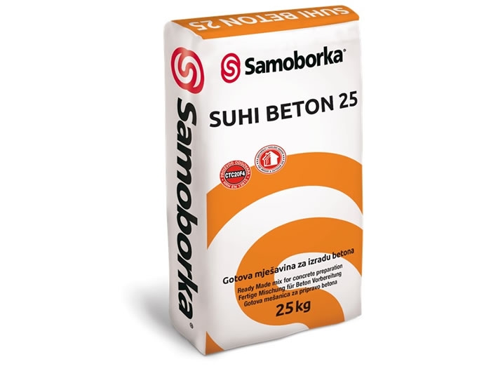 SUHI BETON 25 - Suha mješavina za izradu betona C 20/25