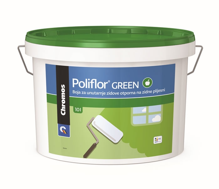 POLIFLOOR GREEN - boja za unutarnje zidove otporna na zidne plijesni