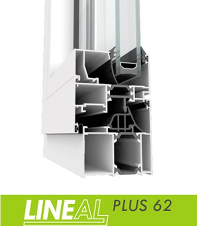 LINEAL PLUS 62 - sistem aluminijskih profila za vrata i prozore