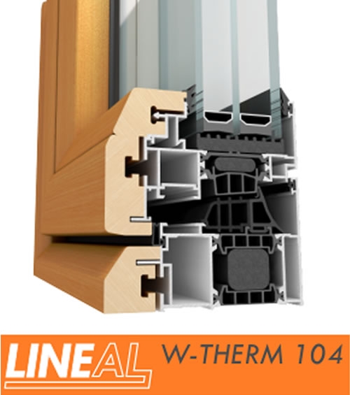 LINEAL W-THERM 104 - aluminijsko drveni sistem za vrata i prozore