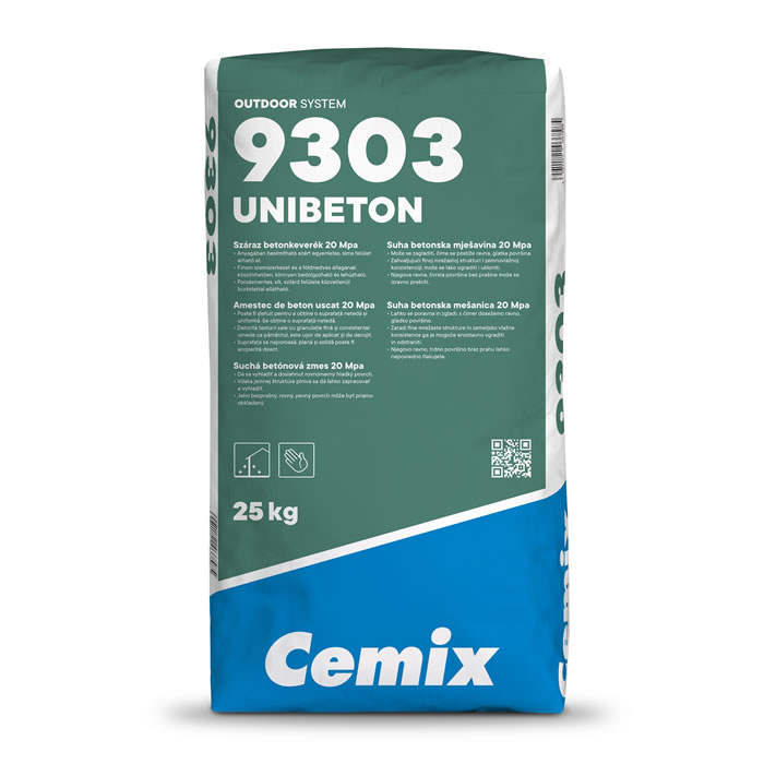 2u1: Beton + estrih za vanjske i unutarnje betonske radove - 9303 UNIBETON