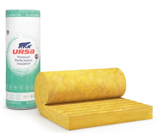 Staklena vuna URSA GLASSWOOL SF 32 - toplinska i zvučna izolacija kosih krovova, montažnih drvenih i drugih konstrukcija
