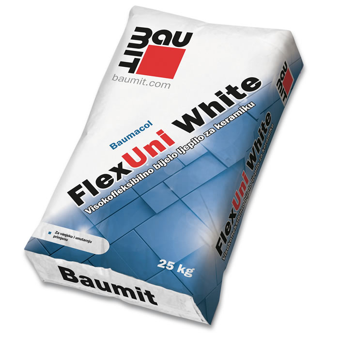 Bijelo ljepilo za keramiku Baumit Baumacol FlexUni White