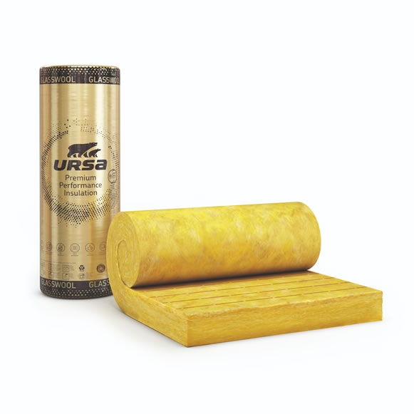 Staklena vuna URSA GLASSWOOL GOLD SF 32 h/Vk - toplinska i zvučna izolacija kosih krovova, vanjskih zidova i drvenih konstrukcija