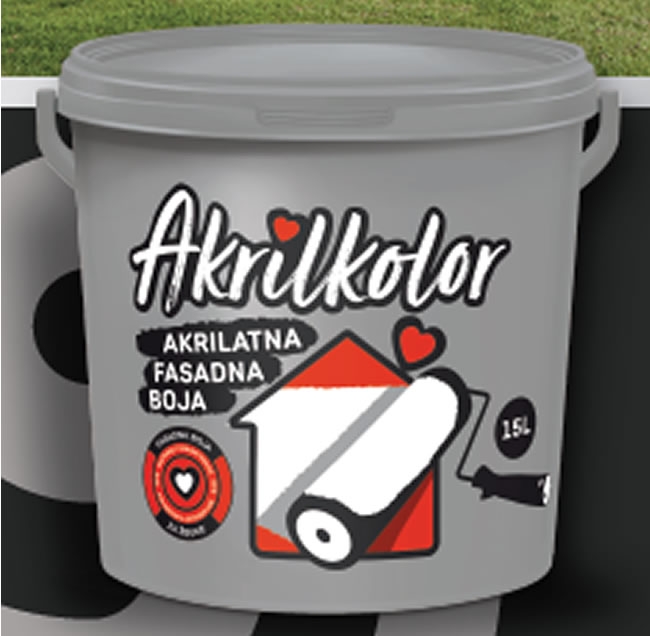 Akrilatna fasadna boja na bazi vode AKRILKOLOR