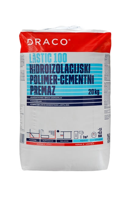 DRACO LASTIC 100 - hidroizolacijski fleksibilni polimer-cementni premaz