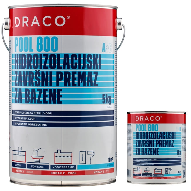 DRACO POOL 800 - hidroizolacijski završni epoksidni premaz za bazene