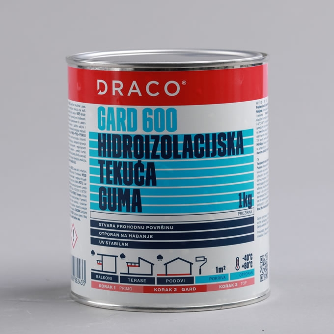 DRACO GARD 600 – prozirna hidroizolacijska tekuća guma