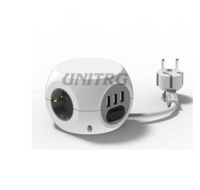PP3/1,5/3USB punjač produžna priključnica 3/3USB 1,5met
