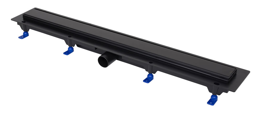 Tuš kanalica, plastični okvir, rešetka STANDARD/CUSTOM 750 mm, crna