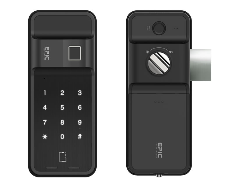 EPIC ES-F500D univerzalna brava za vrata, pristup šifrom/karticom/otiskom prsta/bluetooth