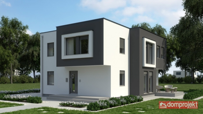 Domprojekt niskoenergetske montažne kuće: LORENA - katnica (185,20 m²)