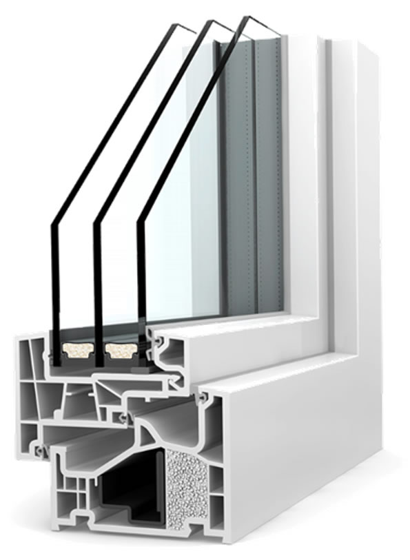 PVC i PVC-aluminij prozori KF 510 home pure