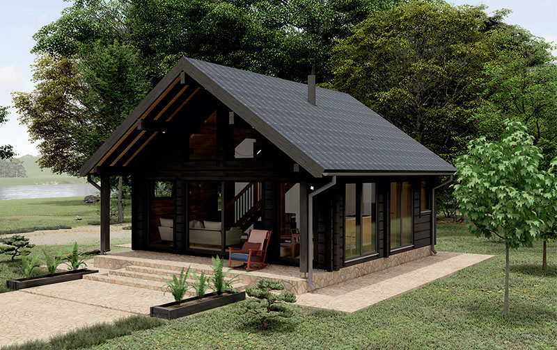 Drvena montažna kuća SIRIUS (60 m2)