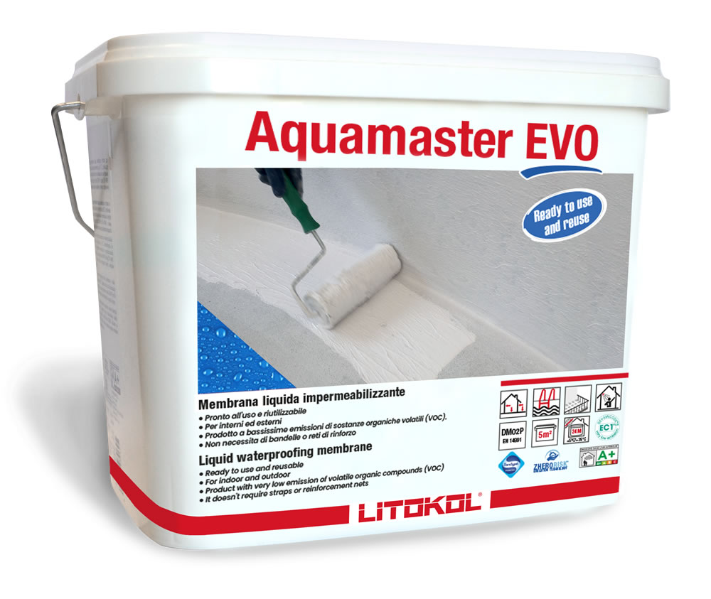 AQUAMASTER EVO - Tekuća membrana za hidroizoliranje vlažnih, unutarnjih i vanjskih prostora