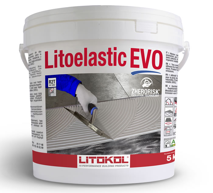 LITOELASTIC EVO - Bijelo ljepilo za unutarnje i vanjsko, podno i zidno polaganje pločica, drva, metala, kamena i plastike
