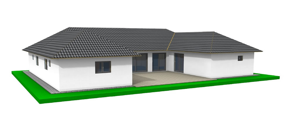 Montažna obiteljska kuća - prizemnica - Projekt 787