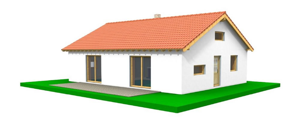 Montažna obiteljska kuća - prizemnica - Projekt 284