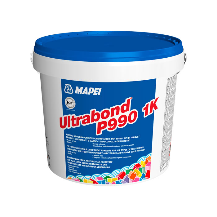 Jednokomponentno, poliuretansko elastično ljepilo bez otapala za sve vrste parketa ULTRABOND P990 1K