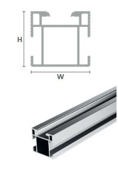 Nosiva aluminijska vodilica (šina) za montažu solarnih panela 4/35, 2400 mm
