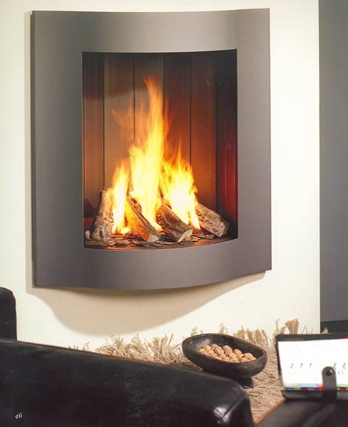 Plinski kamin RETRO BELL LARGE RAHMEN MODERN ANTHRAZIT
